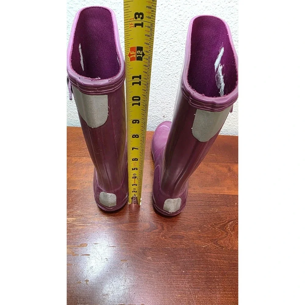 Hunter Youth‎ Purple Adjustable Waterproof Rubber Rain Boots Size 2